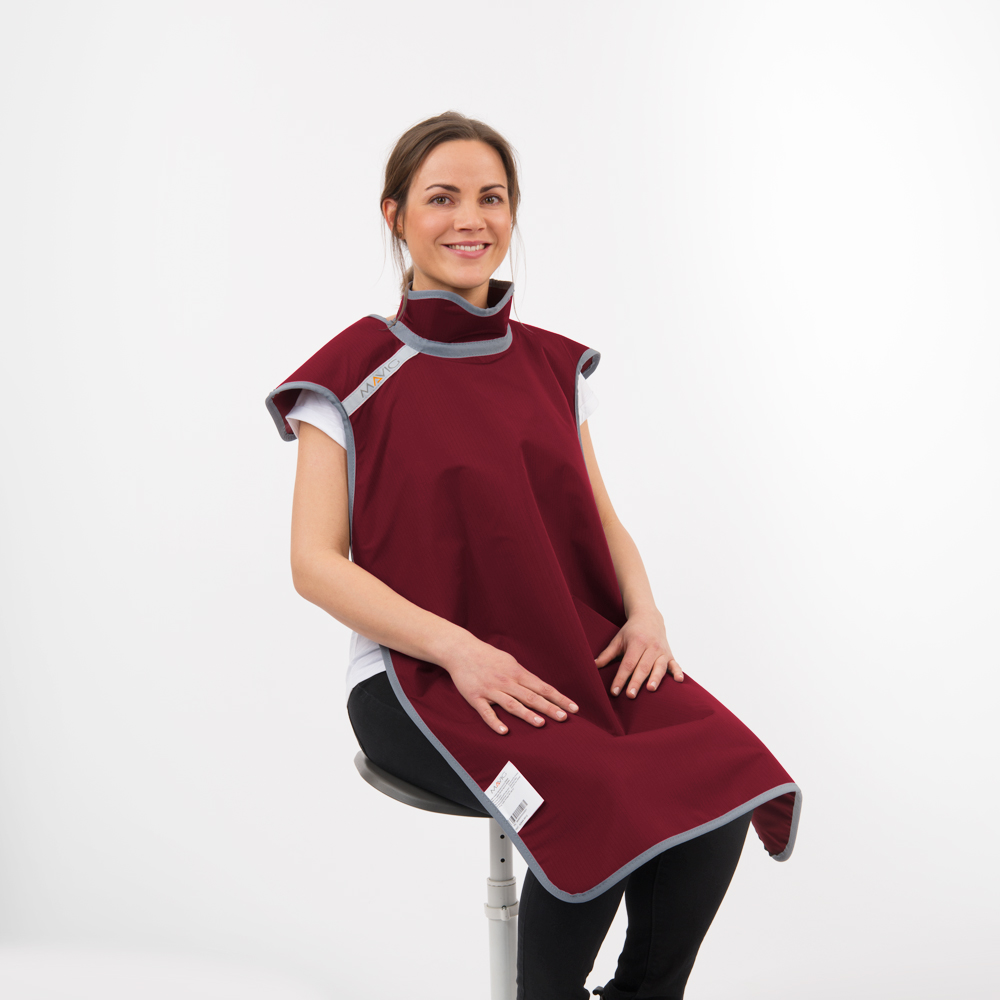 RD644 Dental Apron with Collar in the colour Baccara.