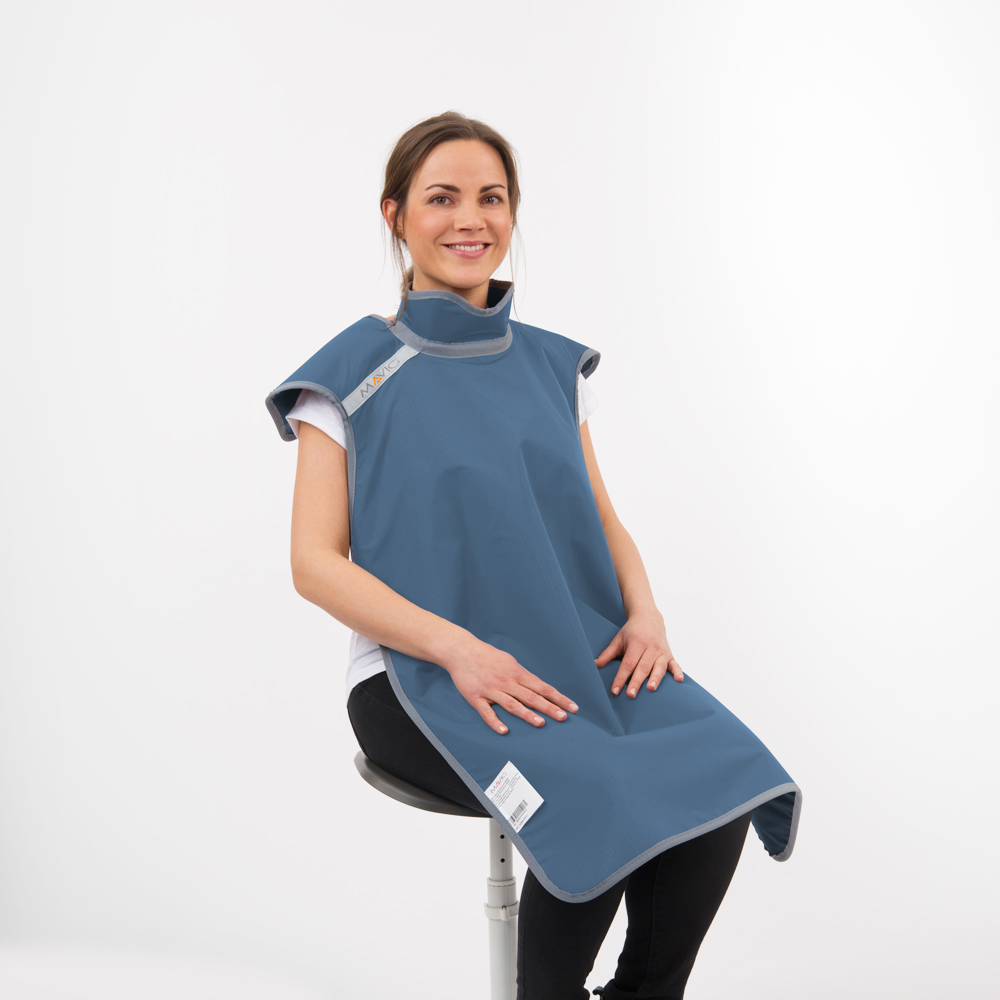 RD644 Dental Apron with Collar in the colour Regatta.