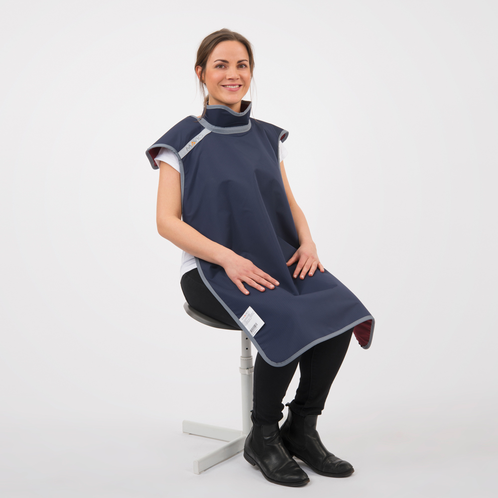 RD644 Dental Apron with Collar in the colour Blue Admiral.